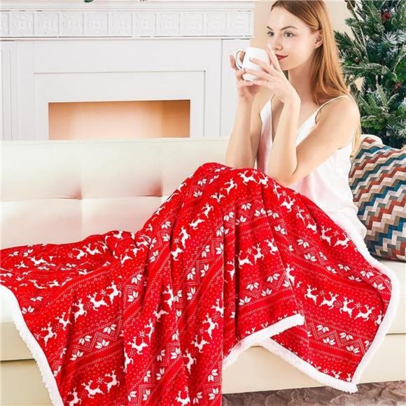 Winter Wonderland Sherpa Throw - Picture 5 of 6